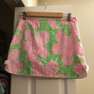 Lilly Pulitzer Pink Floral/Limes Skirt